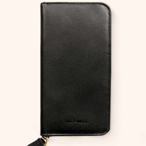 Greg plånboksfodral i svart läder till iPhone - iPhone 11 PRO MAX, Black